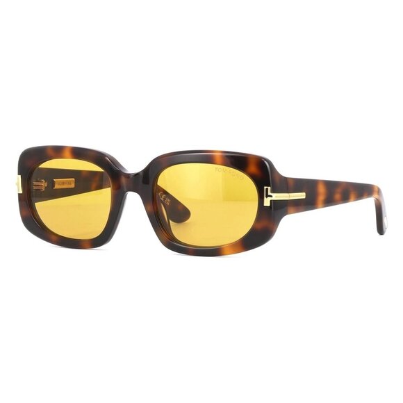 New TOM FORD Icon Collection Havana Square FT1253/S 53E Sunglasses Women - Picture 1 of 4